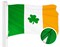 G128 Combo Pack: USA 3x5 Ft Embroidered Stars & Irish Shamrock Flag 3x5 Ft Embroidered